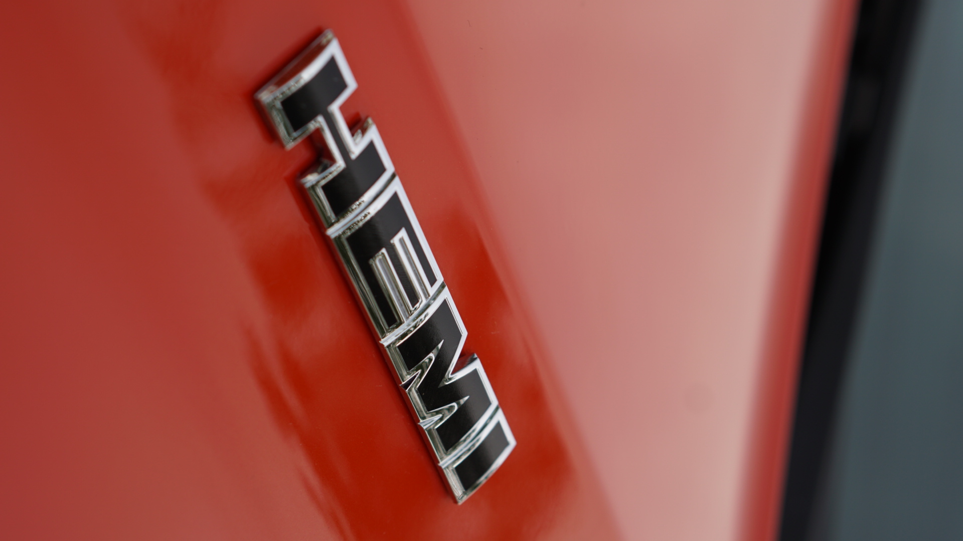 HEMI badge close-up