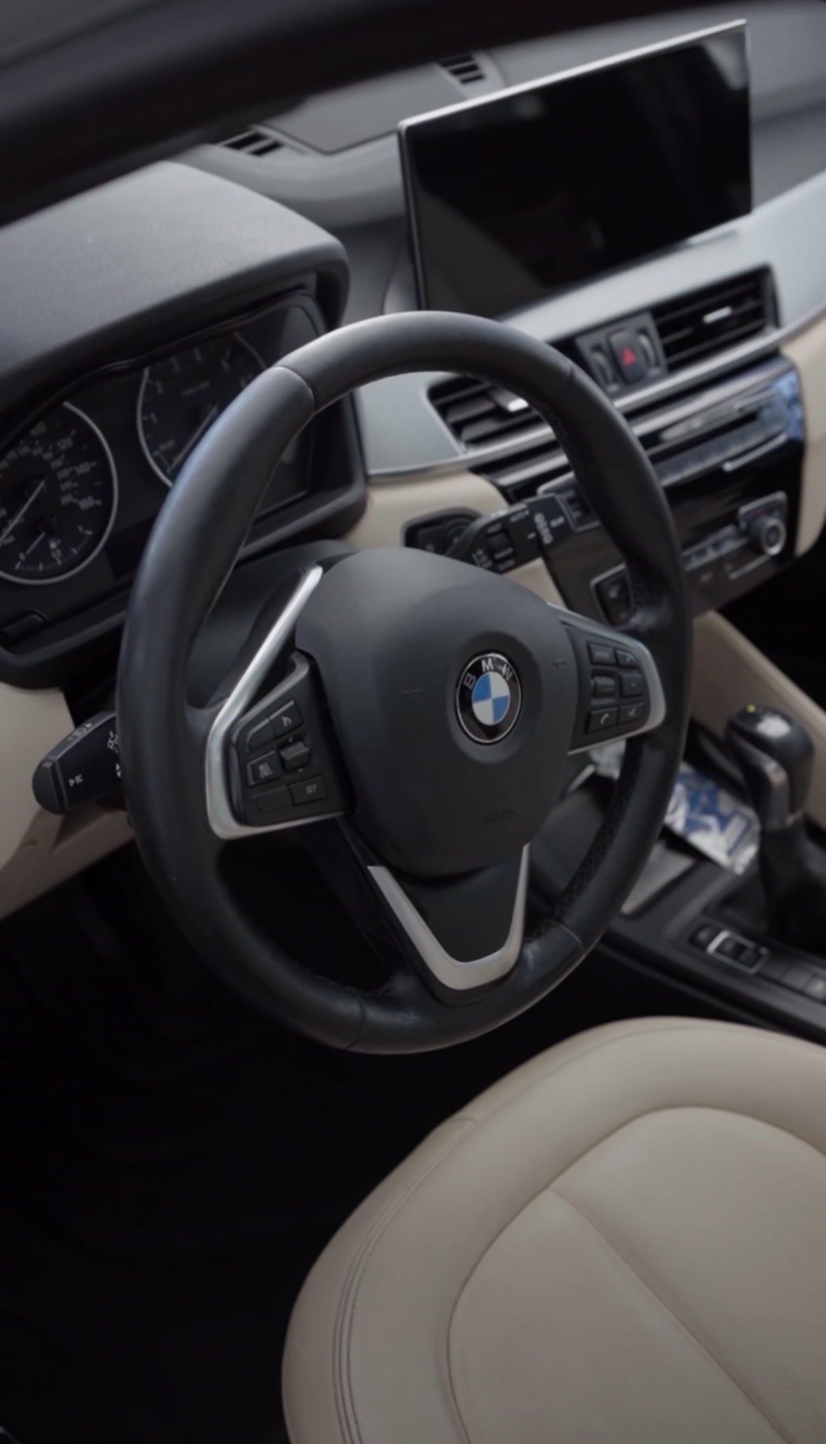 BMW steering wheel interior